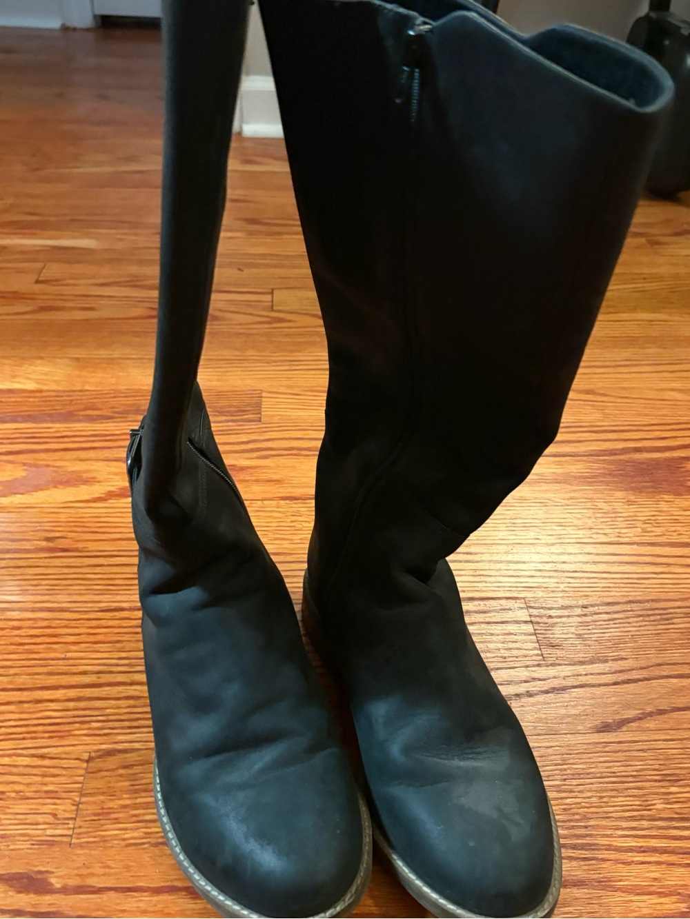 Clarks Black Leather Over-the-Knee Riding Boots - Picture 2 of 7